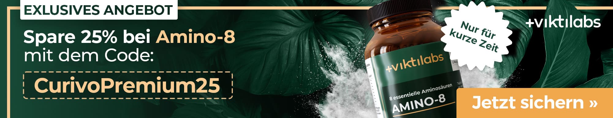 Werbung: 25% Rabatt auf den Amino-8 von Viktilabs mit dem Code CurivoPremium25