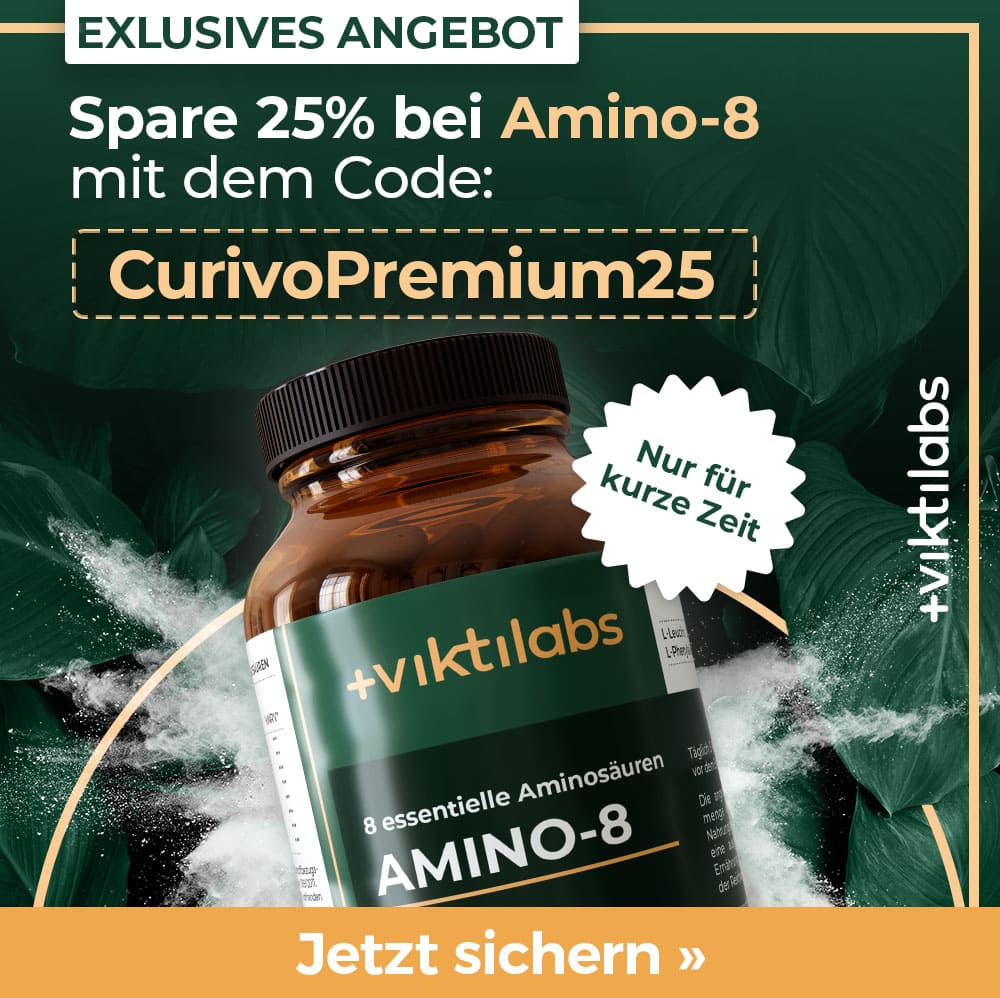 Werbung: 25% Rabatt auf den Amino-8 von Viktilabs mit dem Code CurivoPremium25