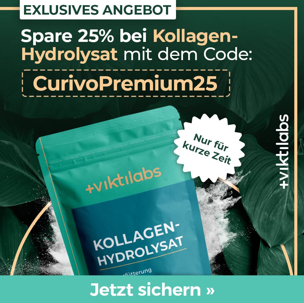 Werbung: 25% Rabatt auf das Kollagen-Pulver von Viktilabs mit dem Code CurivoPremium25