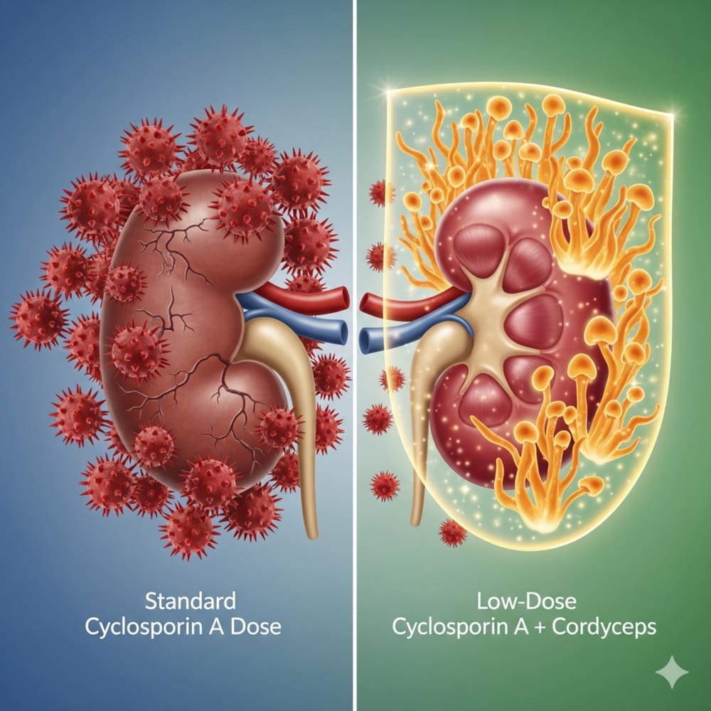 Nierenschutz in der Transplantation: Cordyceps als Cyclosporin-Ergänzung