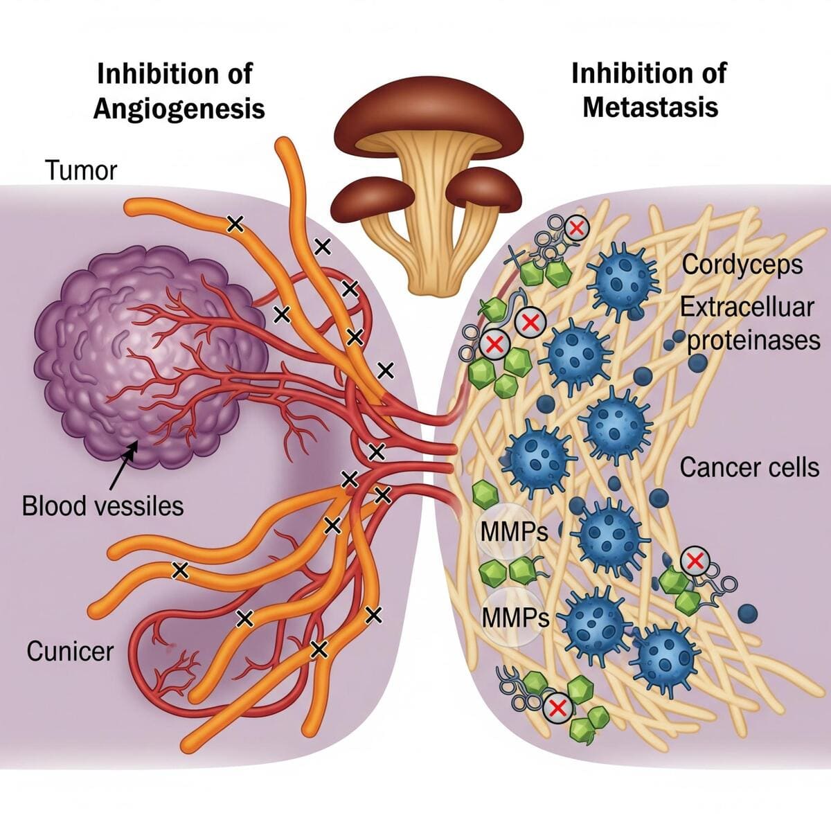 Doppelte Verteidigung: Cordyceps gegen Angiogenese und Metastasierung