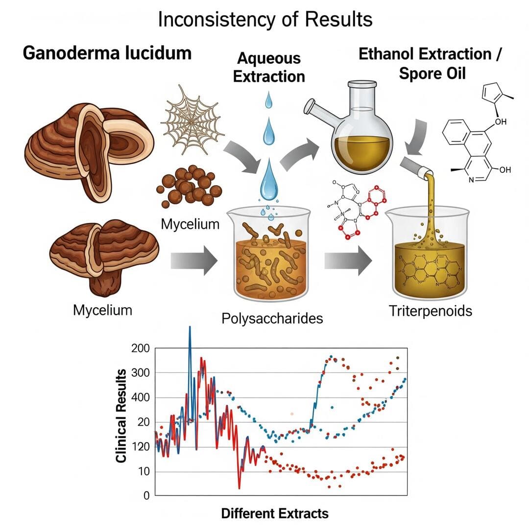 Warum G. lucidum nicht gleich G. lucidum ist: Eine Frage des Extrakts