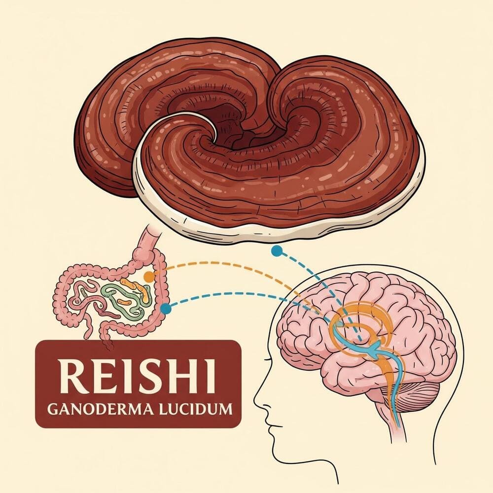 Reishi: Die Verbindung von Darm und Gehirn für psychisches Gleichgewicht.
